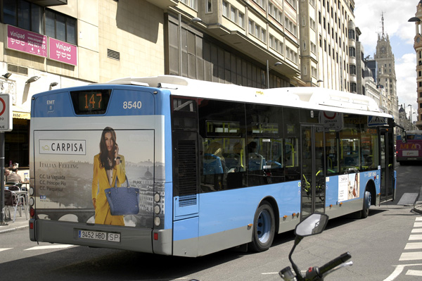 Publicidad "Carpisa" trasera + lateral sencillo autobús urbano