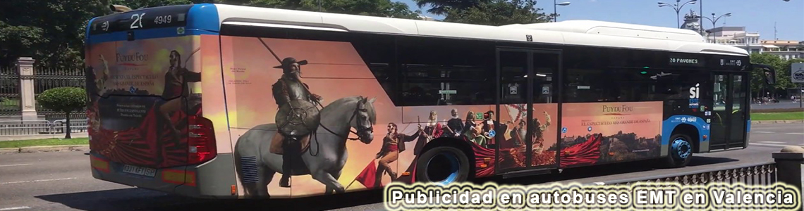 Publicidad en autobuses EMT en Valencia